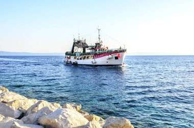 Gezi gemisiyle bağlantı noktası Makarska, Hırvatistan.