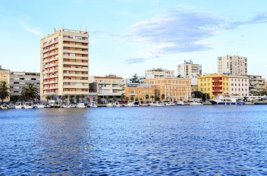 Zadar, Hırvatistan. Gün batımında şehrin sokaklarında.