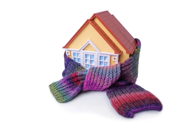 House is wrapped in a scarf. — Stock Photo, Image
