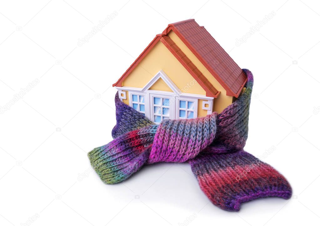 House is wrapped in a scarf.