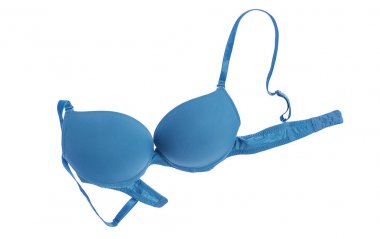 Beyaz arka plan üzerinde kadın sutyen.