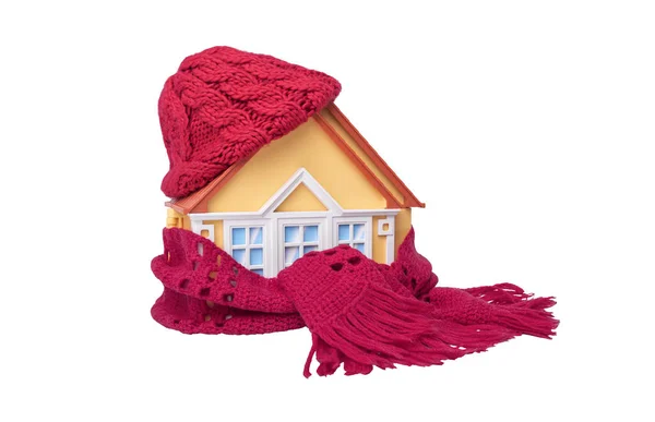 Casa è avvolta in una sciarpa . — Foto Stock