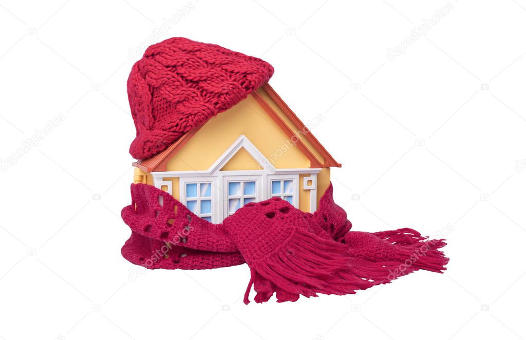 House is wrapped in a scarf.