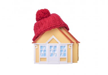 House is wrapped in a scarf. clipart