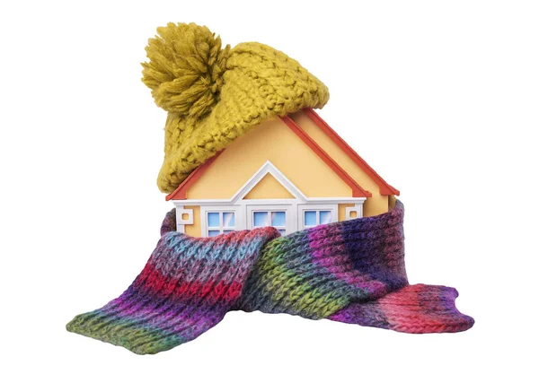 House is wrapped in a scarf. — Stock Photo, Image