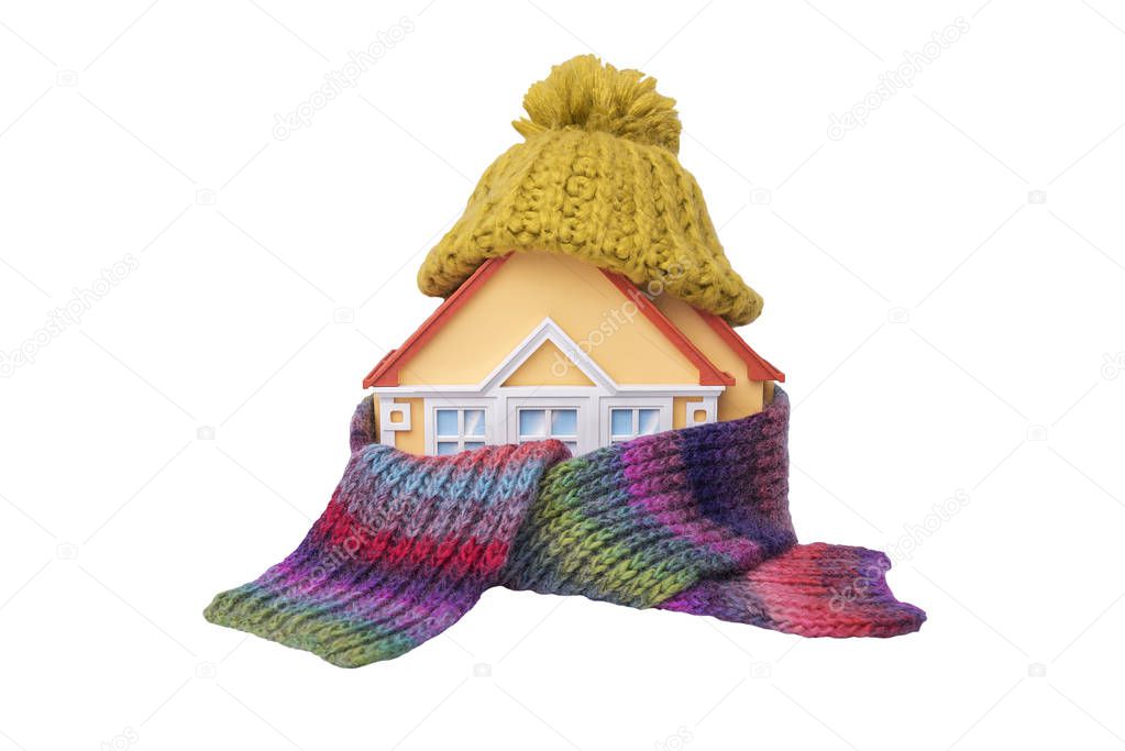 House is wrapped in a scarf.