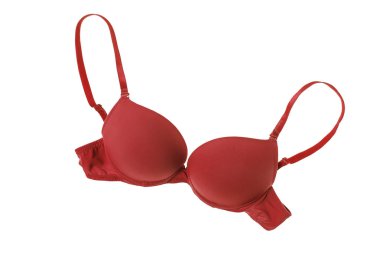 Beyaz arka plan üzerinde kadın sutyen.