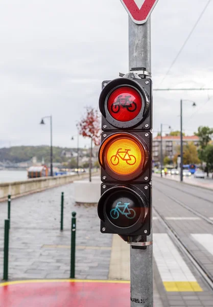 Ampel für Radfahrer. — Stockfoto