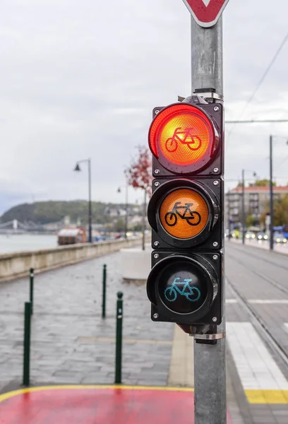 Traffic light for cyclists. — Stock Photo, Image