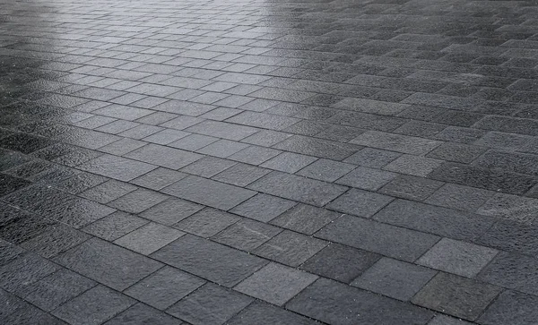 Wet paving stones. — Stock Photo, Image