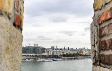 Bir yükseklikten Budapeşte görünüm.