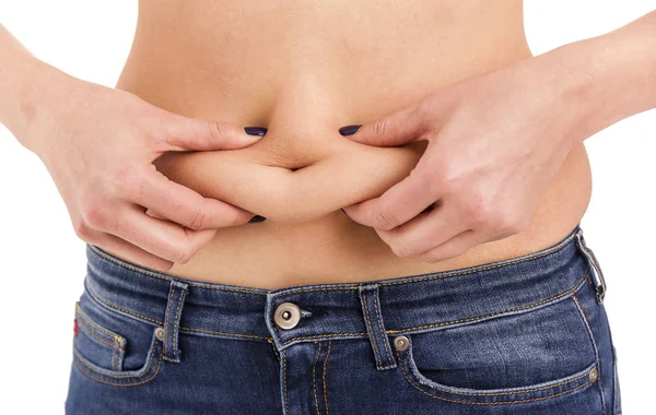 Fat on the abdomen. — Stock Photo, Image