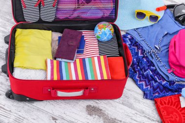 Yerdeki şey bavulla.