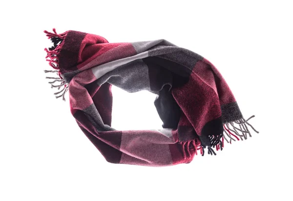 Winter classic scarf on a white background. — Stock Photo, Image
