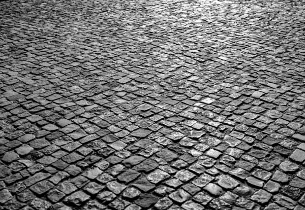 Brick stone street road. — Stock Photo, Image