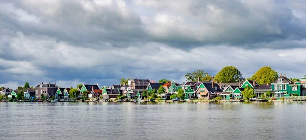 Vista da aldeia de Zaanse Schans Países Baixos . — Fotografia de Stock