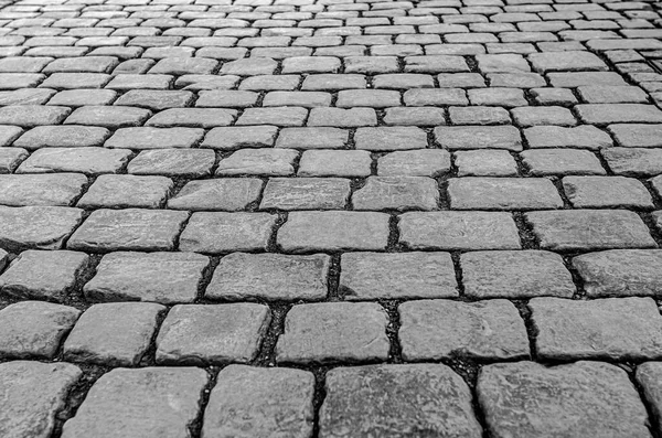 Brick stone street road. — Stock Photo, Image