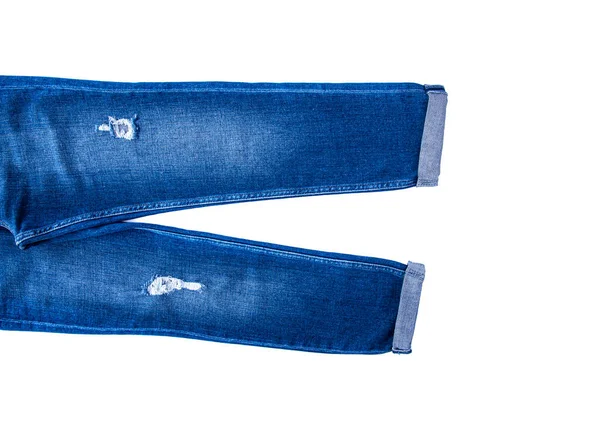 Calça jeans azul isolado — Fotografia de Stock