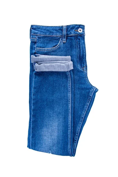 Blå jeans isolerade — Stockfoto