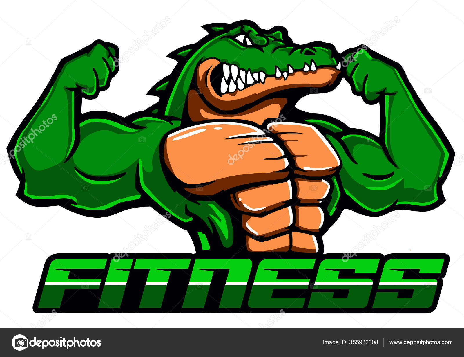 Alligator Bodybuilder Big Biceps Logo Vector Cartoon Mascot Stock Vector Image by ©orrlov #355932308 Alligator Bodybuilder Big Biceps Logo Vector Cartoon Mascot Stock Vector Image by ©orrlov #355932308