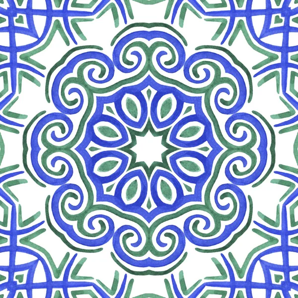 Αντίκα Πορτογαλικά Πλακάκια Κεραμικά Blue Azulejos Ισπανική Κεραμική — Φωτογραφία Αρχείου