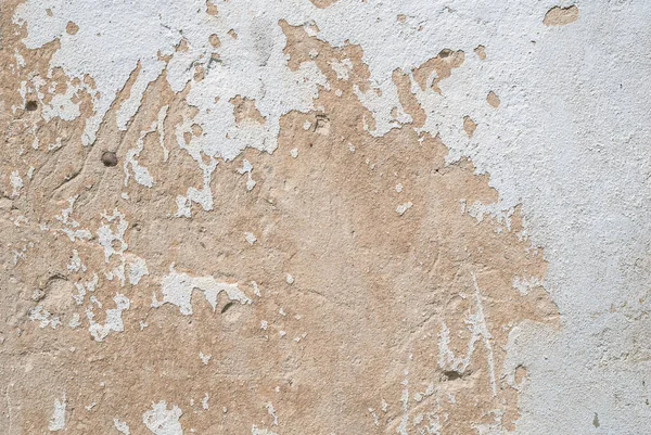 Viejo yeso astillado en la pared de hormigón, textura gris, fondo — Foto de Stock