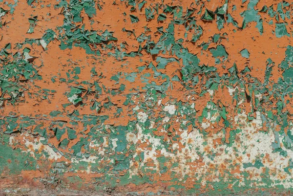 Pintura Astillada Superficie Hierro Pintado Con Una Corrosión Metálica Fondo — Foto de Stock