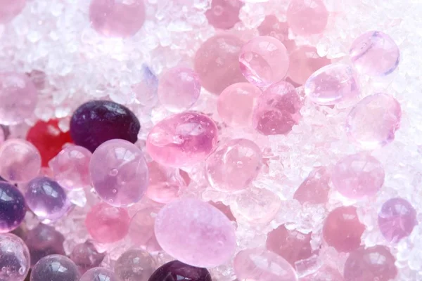 sillica pembe boncuk makro görünümünde jel