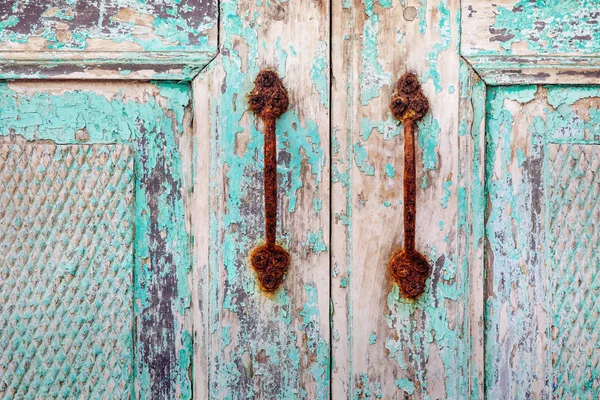 Fondo de madera vintage papel pintado tablero multicolor azul puerta gris brillante color blanco verde mango —  Fotos de Stock