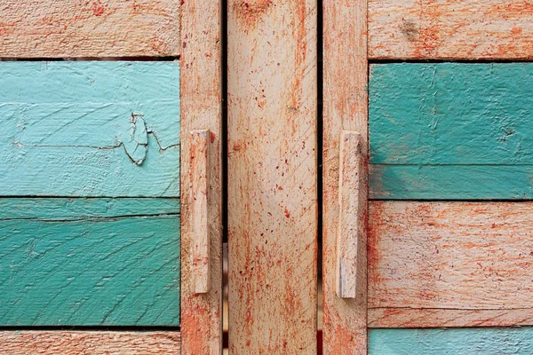 Fondo de madera vintage papel pintado tablero multicolor azul puerta gris brillante color blanco verde mango —  Fotos de Stock