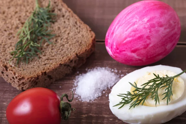 Easter Breakfast Egg Fennel Generous Breakfast — Stock Photo, Image