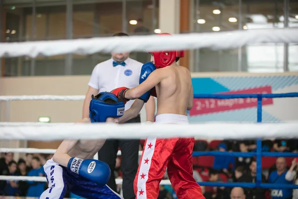 Ogólnorosyjski Konkurs Xvlll Cup Siberia Rosja Krasnojarsk Lutego 2020 Kickboxing — Zdjęcie stockowe