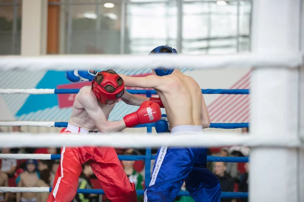 Ogólnorosyjski Konkurs Xvlll Cup Siberia Rosja Krasnojarsk Lutego 2020 Kickboxing — Zdjęcie stockowe