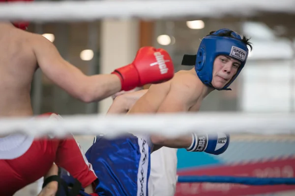 Ogólnorosyjski Konkurs Xvlll Cup Siberia Rosja Krasnojarsk Lutego 2020 Kickboxing — Zdjęcie stockowe