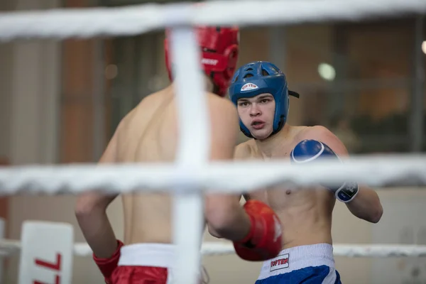 Ogólnorosyjski Konkurs Xvlll Cup Siberia Rosja Krasnojarsk Lutego 2020 Kickboxing — Zdjęcie stockowe