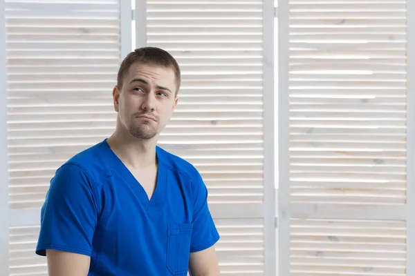 Portrait Young Male Doctor Medical Office — Stock Photo, Image