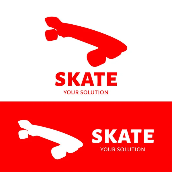 Vector logo schaatsen. Merk-logo in de vorm van een skateboard — Stockvector