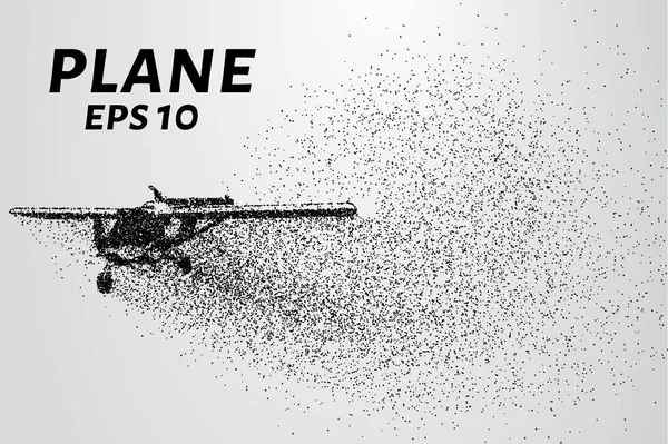 Parçacıklar boyutunda. Tarım uçak daire ve noktaları oluşur. Vektör çizim