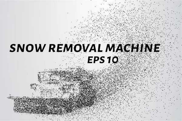 Makine bir pulluk ile kar kaldırır ve kum yayılır. Kar temizleme donanımları daireler ve noktaları oluşur. Vektör çizim