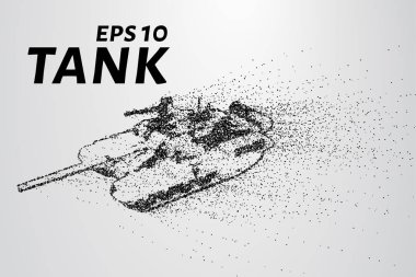 Parçacıklar tank. Tank küçük daire oluşur