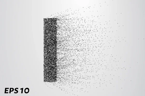 Harf ı parçacıkları. Mektup daireler ve noktaları oluşur. Vektör çizim