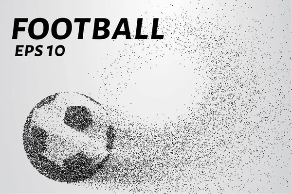 Egy futball-labdát a részecskék. Körök és pontok áll egy futball-labda. — Stock Vector