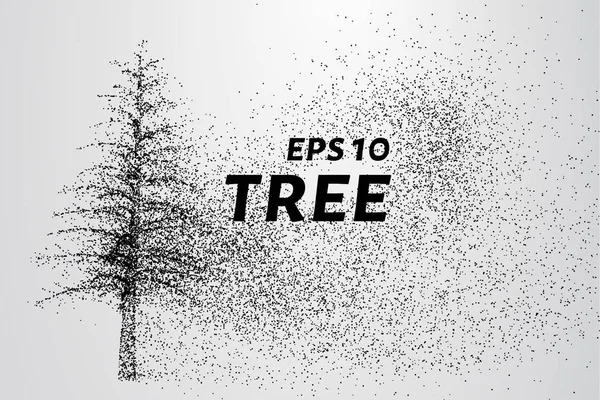 Parçacıklar ağacı. Ağaç küçük daire ve noktalar oluşur.