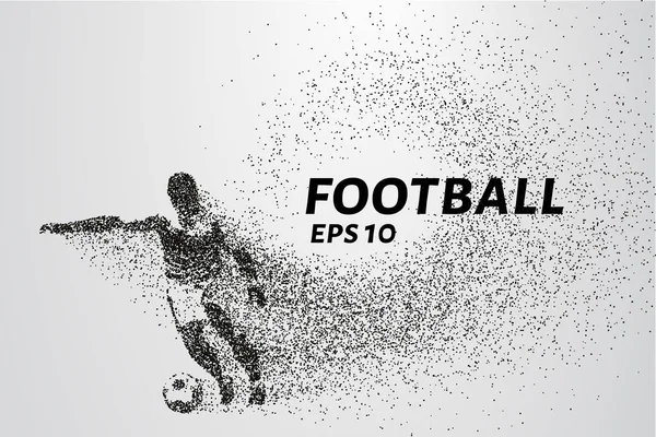 Futbol parçacıkların. Oyuncu topu ile daireler ve noktalar oluşmaktadır. Vektör çizim