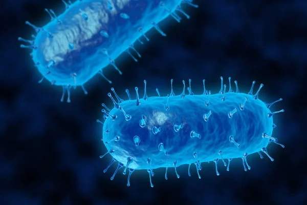 3D render bir virüs. Virüs yayılmasını arka plan