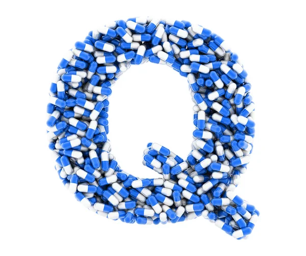 Q harfi, ilaç haplarının alfabesi. 3 Boyutlu Hazırlama