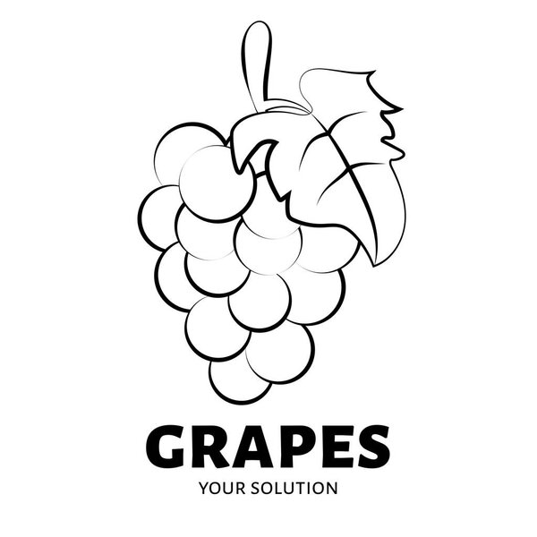 Grapes logo. Brand's logo in the form of grapes