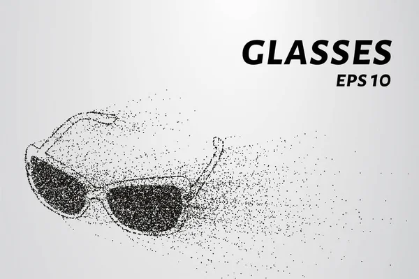 Gläser Mit Den Teilchen Die Brille Besteht Aus Kleinen Kreisen — Stockvektor
