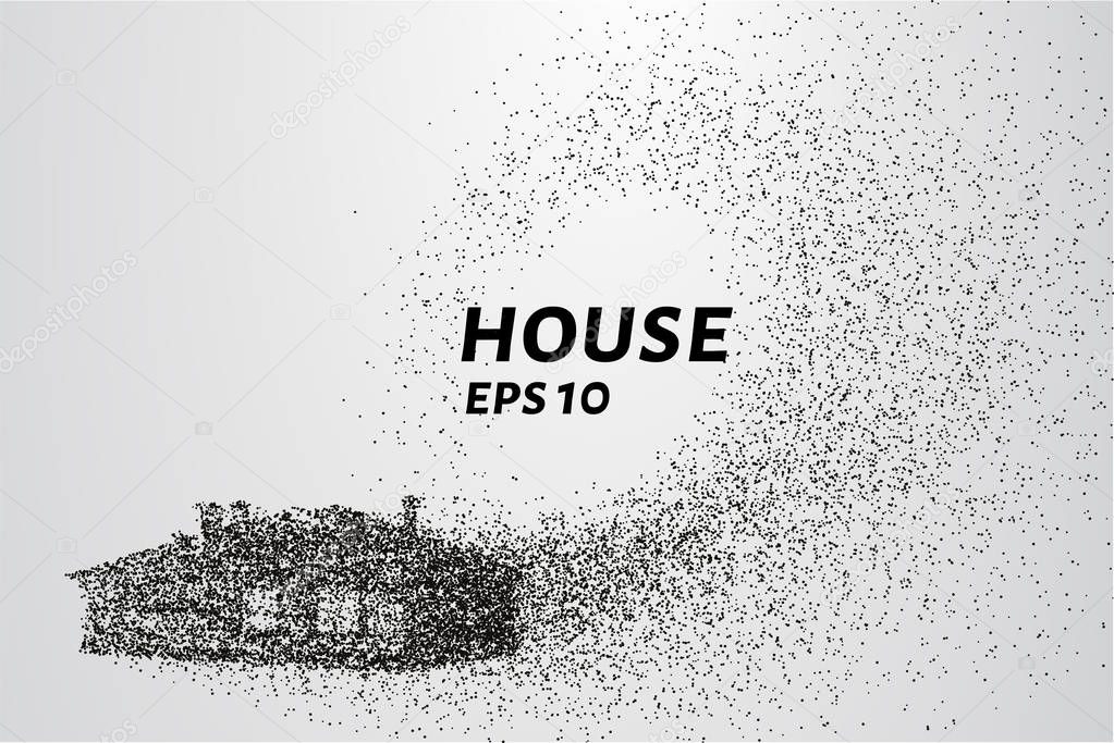 House of particles. The house consists of circles and points