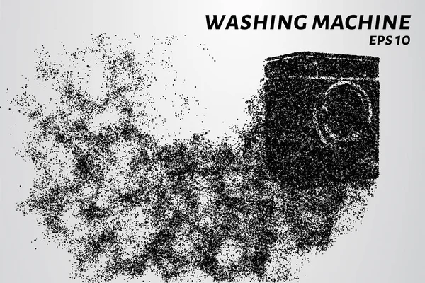 Tvättmaskin Bestående Partiklar Tvättmaskin Består Små Cirklar Och Prickar — Stock vektor